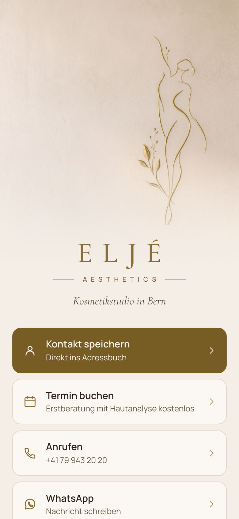 ELJÉ Aesthetics – die digitale Visitenkarte auf dem Smartphone