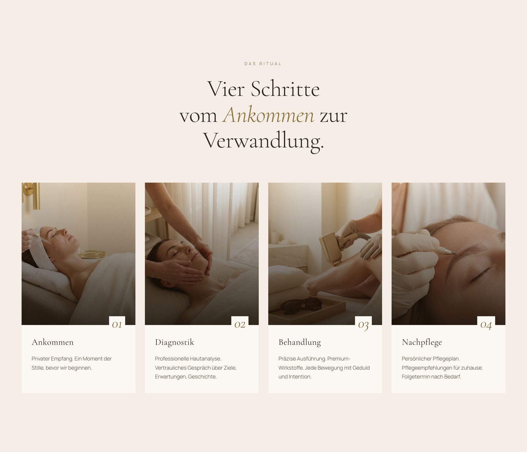 ELJÉ Aesthetics – die Sektion „Vier Schritte vom Ankommen zur Verwandlung“
