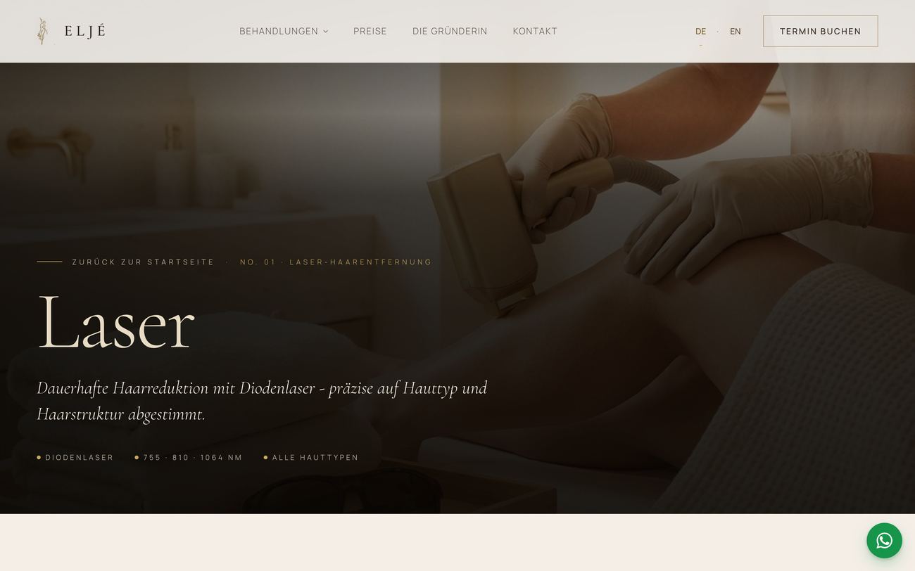 ELJÉ Aesthetics – Seite Laser