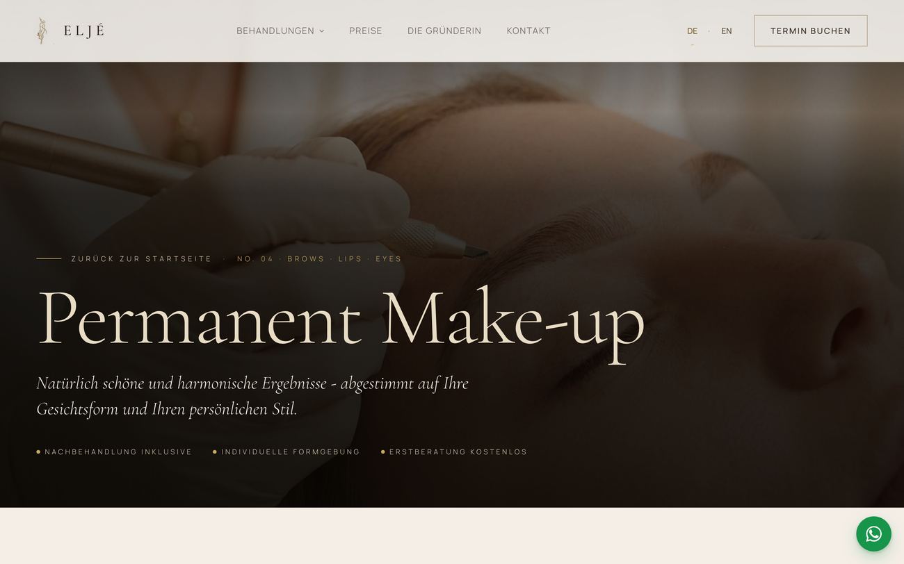 ELJÉ Aesthetics – Seite Permanent Make-up