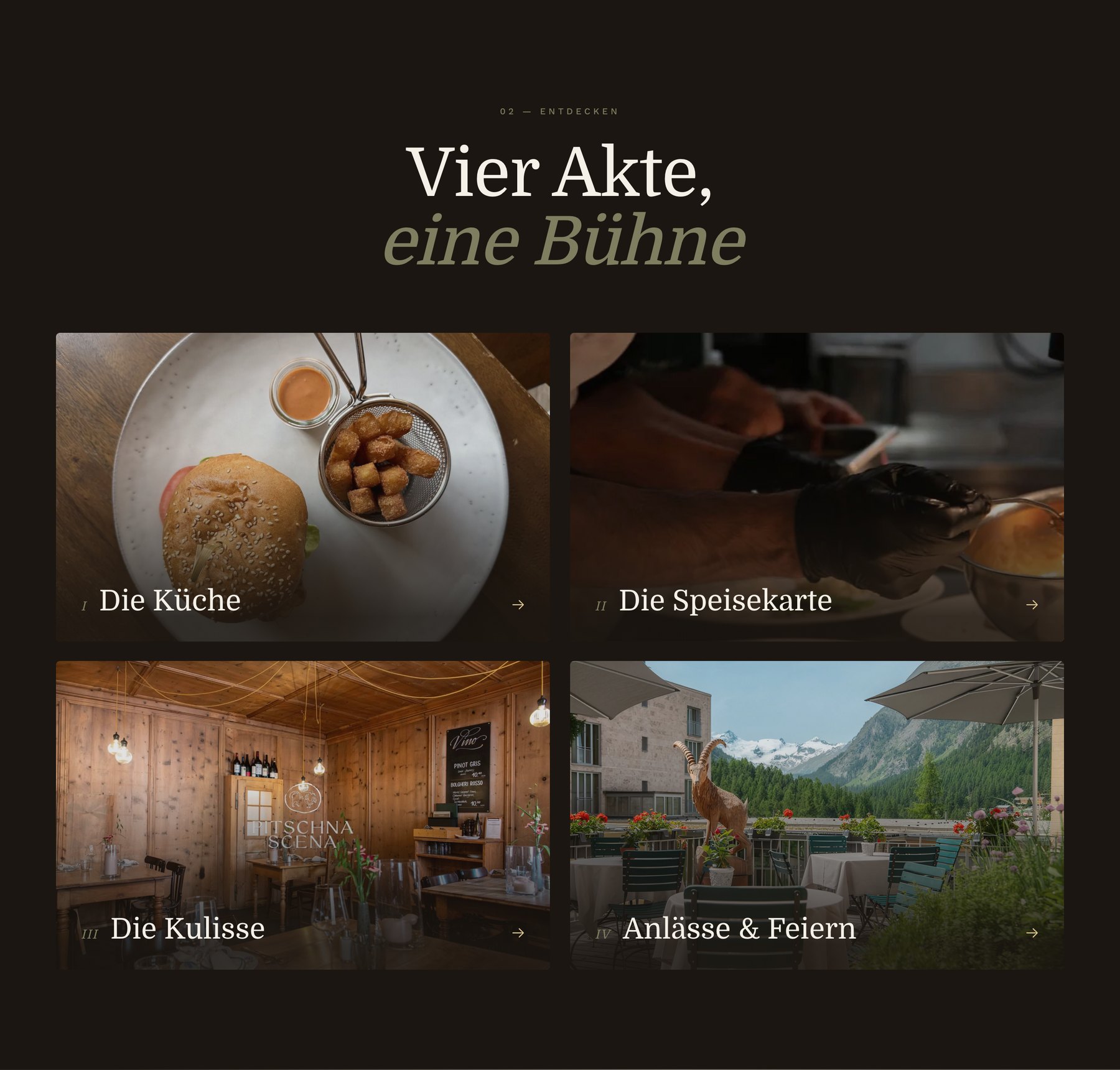 Pitschna Scena – die Sektion „Vier Akte, eine Bühne“
