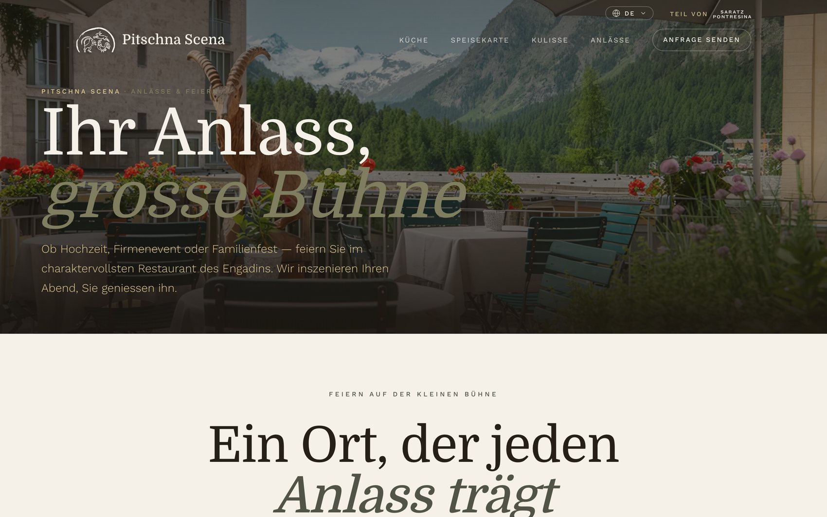 Pitschna Scena – Anlässe & Feiern