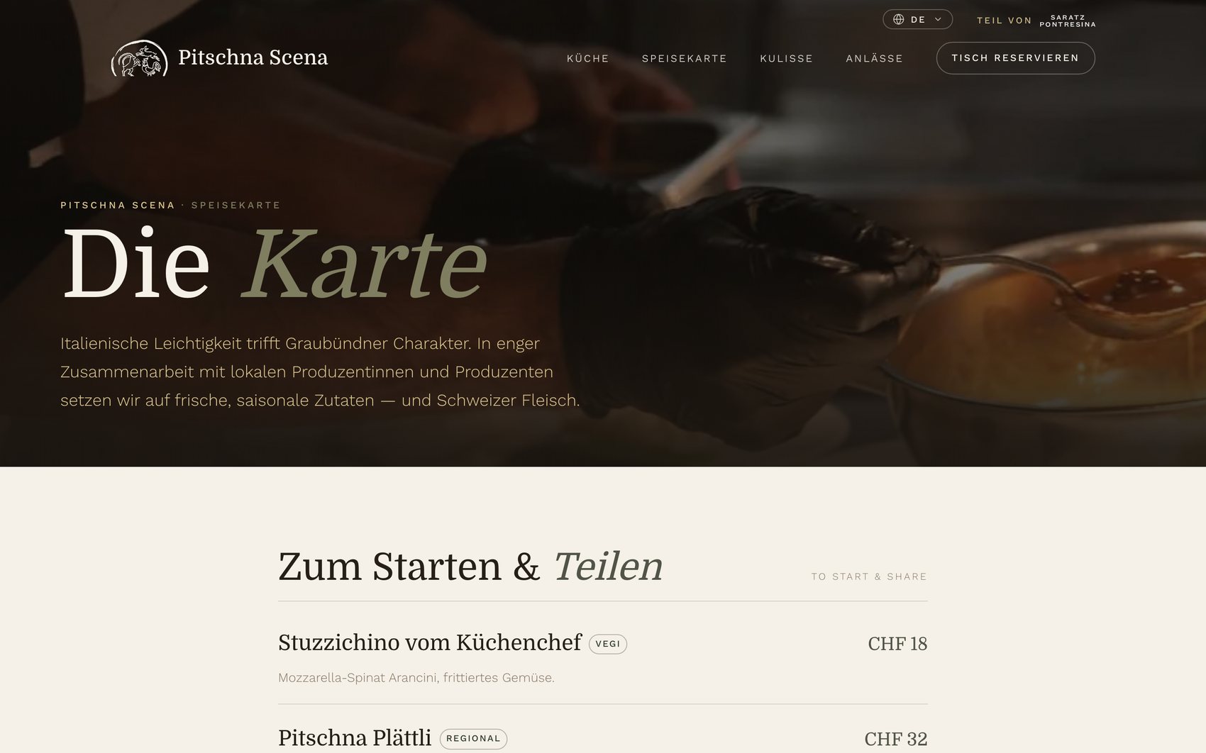 Pitschna Scena – Die Karte